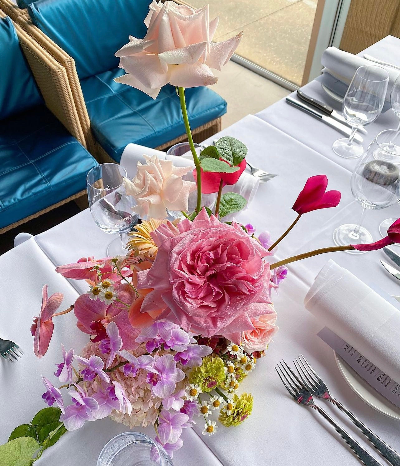 Peach Pink Event Centerpieces (each)