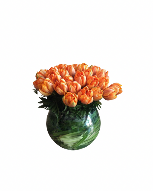 Orange Tulip Bowl
